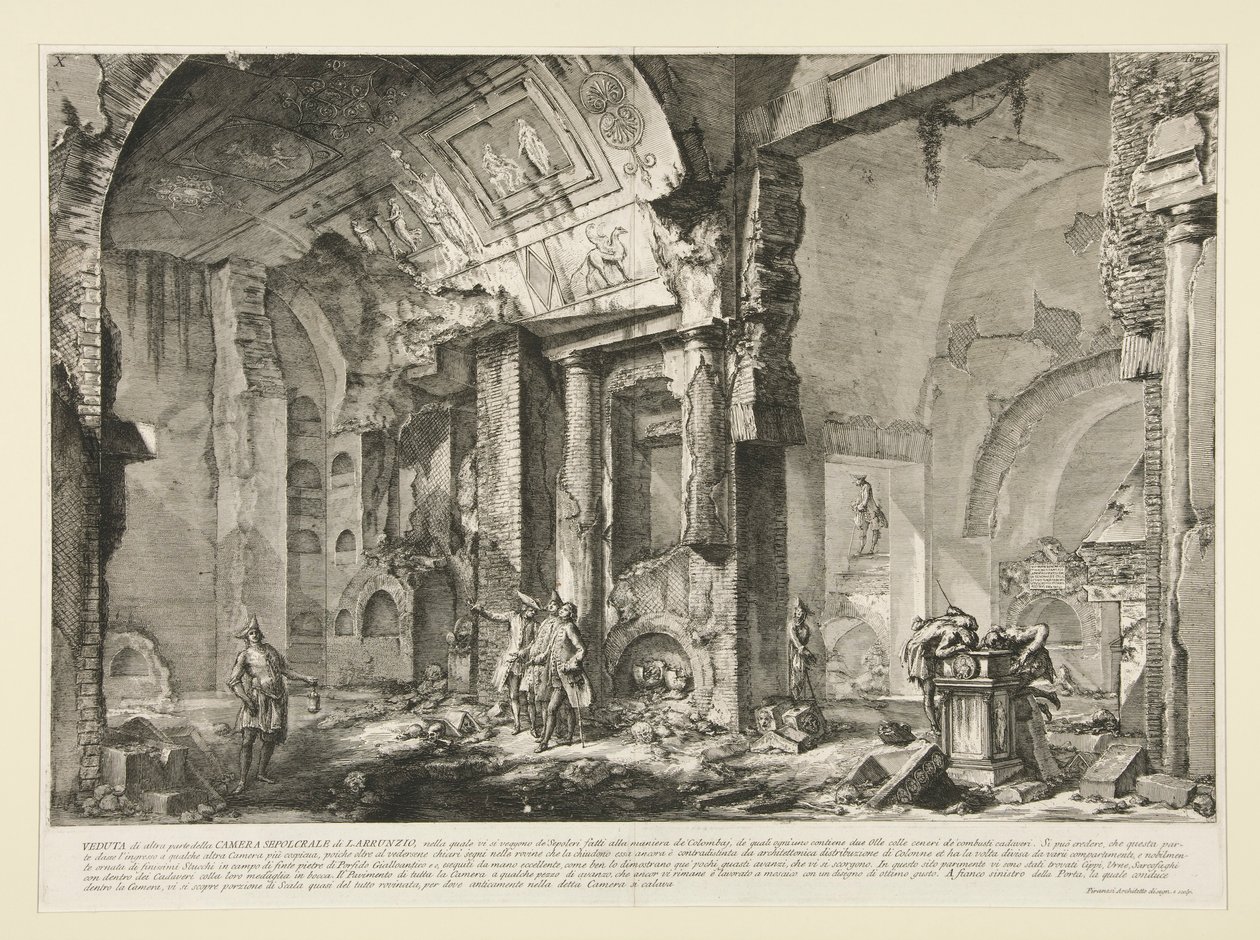 L. Arruntius sírkamrájának egy másik része a Le Antichitból? római alkotó: Giovanni Battista Piranesi