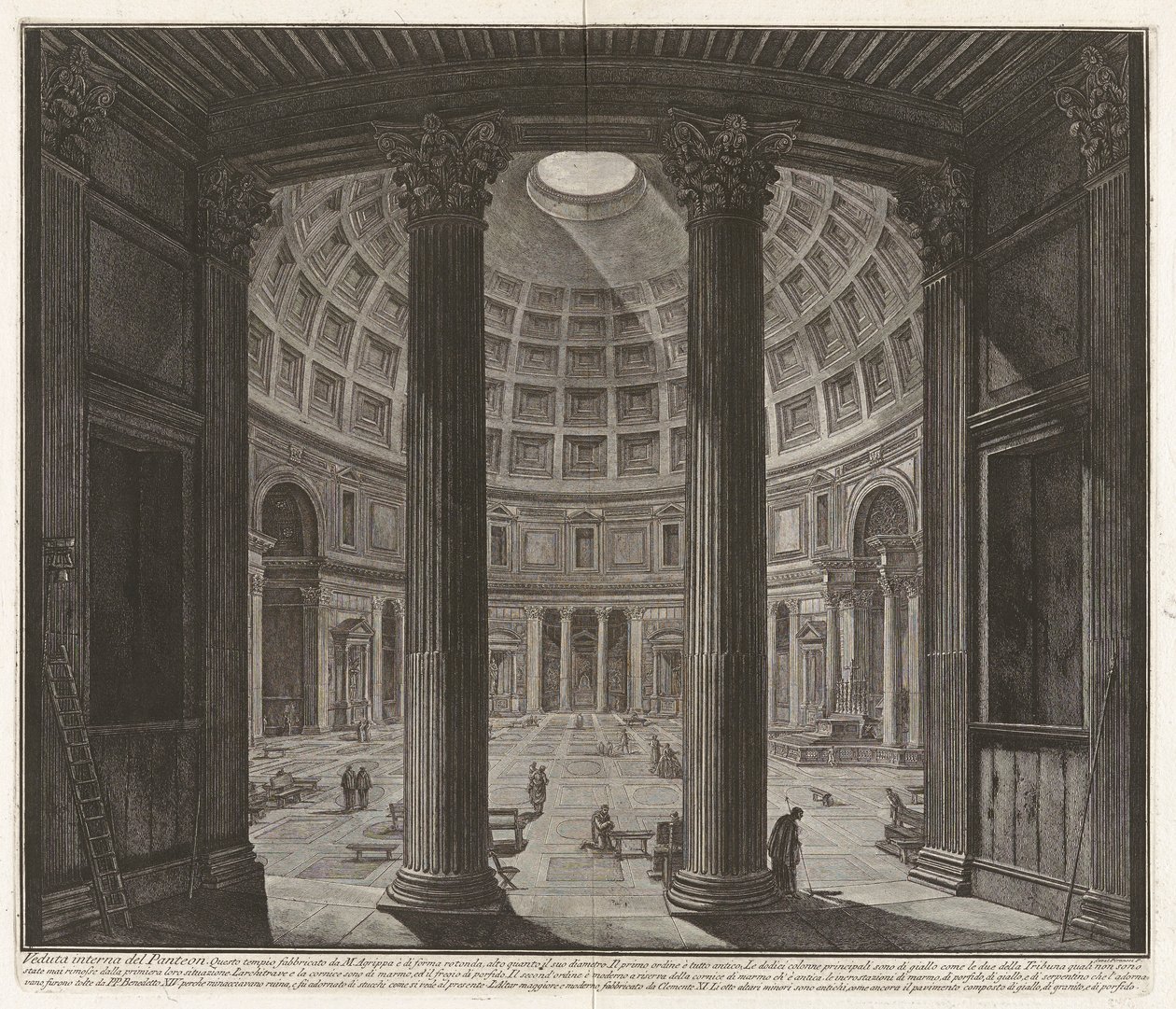A Pantheon belső képe alkotó: Giovanni Battista Piranesi