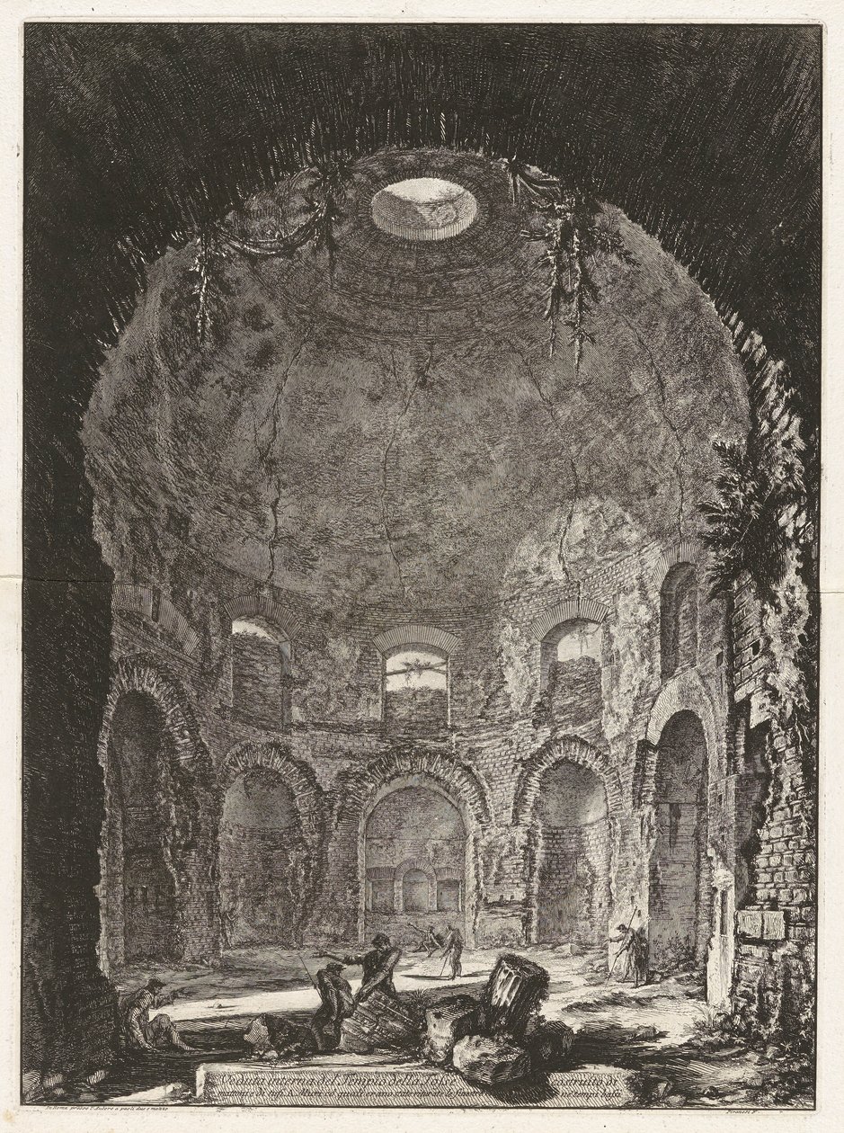 A köhögés templomának belső képe alkotó: Giovanni Battista Piranesi