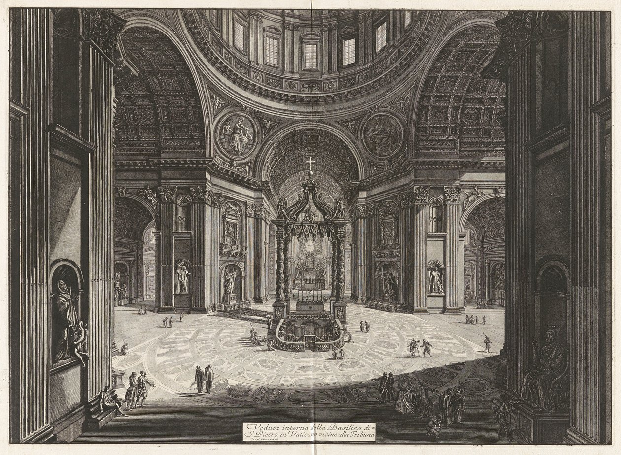 A Szent Péter-bazilika belső képe alkotó: Giovanni Battista Piranesi