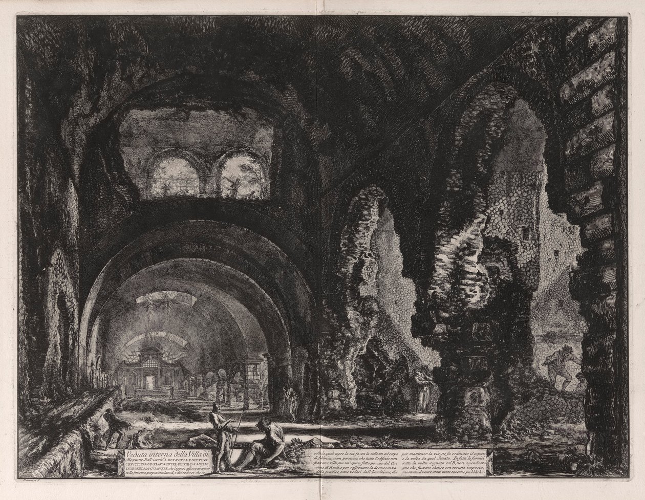 A Maecenas-villa belső képe alkotó: Giovanni Battista Piranesi