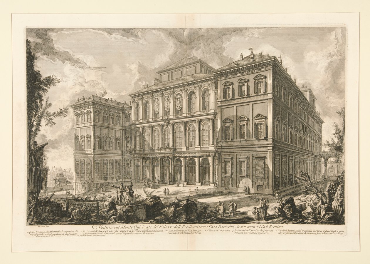 Kilátás a Palazzo dellre alkotó: Giovanni Battista Piranesi