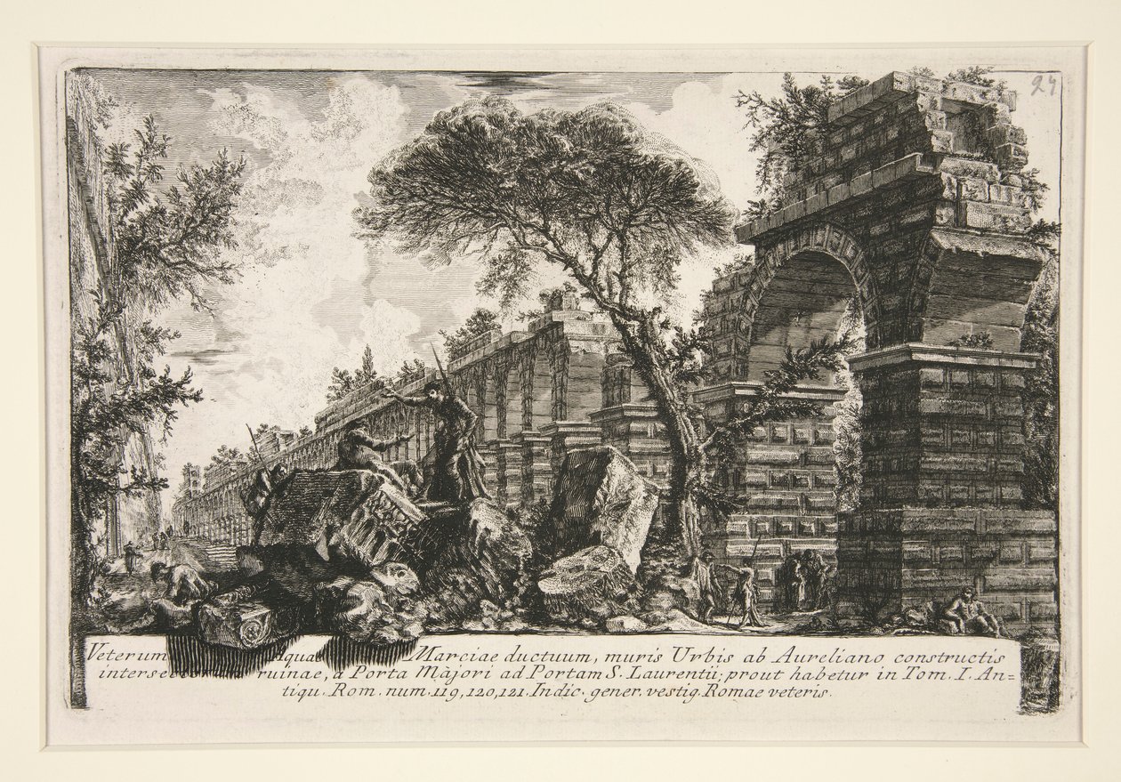Az Acqua Marcia ősi vízvezetéke, a Della Magnificenza ed Architettura de alkotó: Giovanni Battista Piranesi