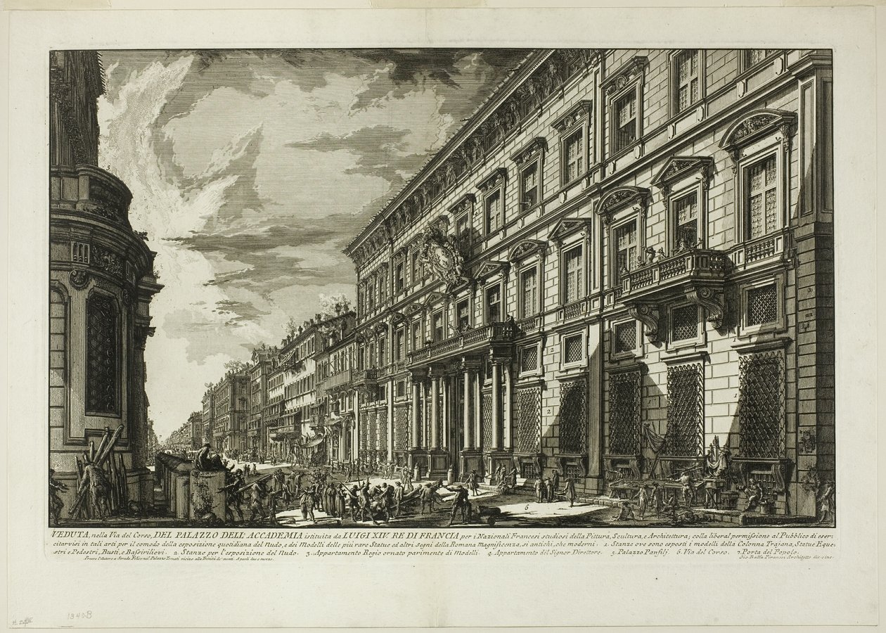 Nézet a Via del Corso mentén a Palazzo dell