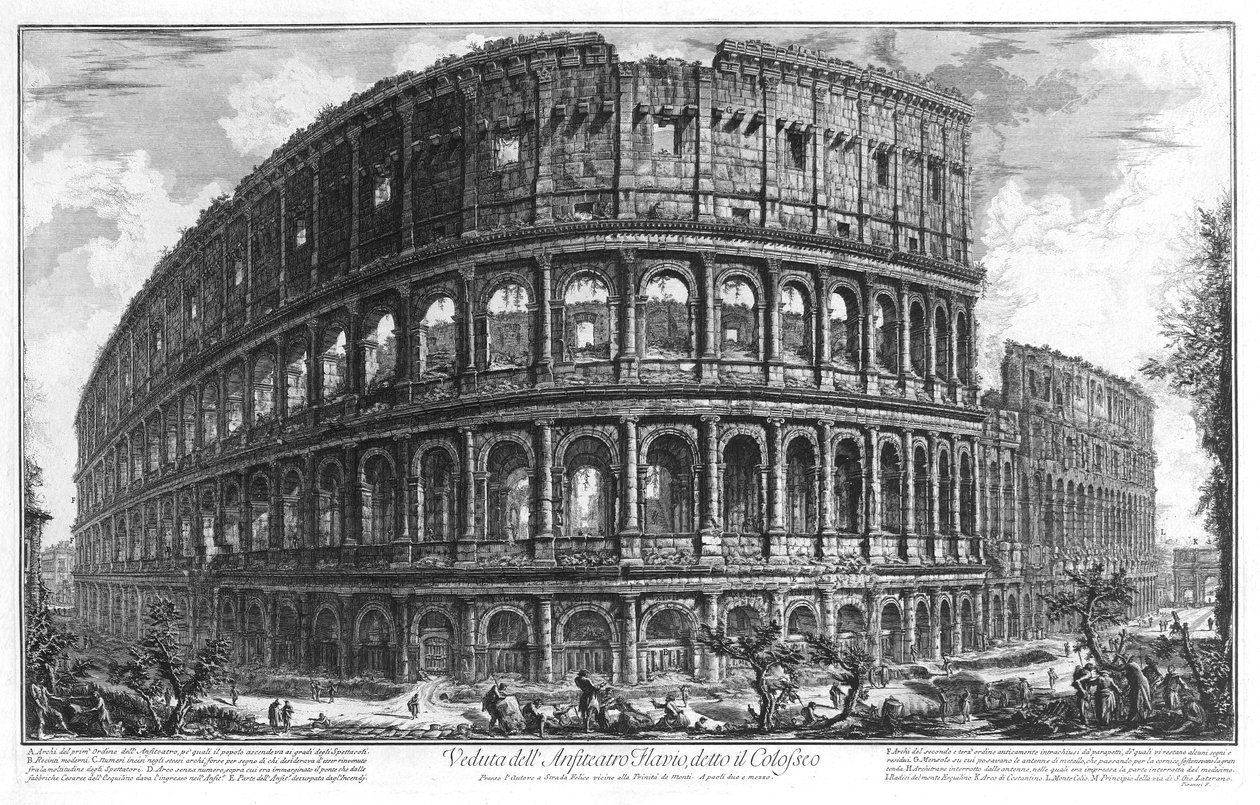 Piranesi kilátása a római Colosseumra alkotó: Giovanni Battista Piranesi