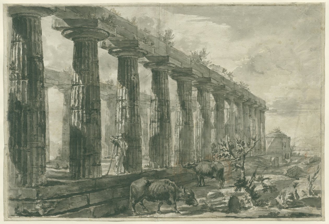 Kilátás a „Juno” templomra Paestumban alkotó: Giovanni Battista Piranesi