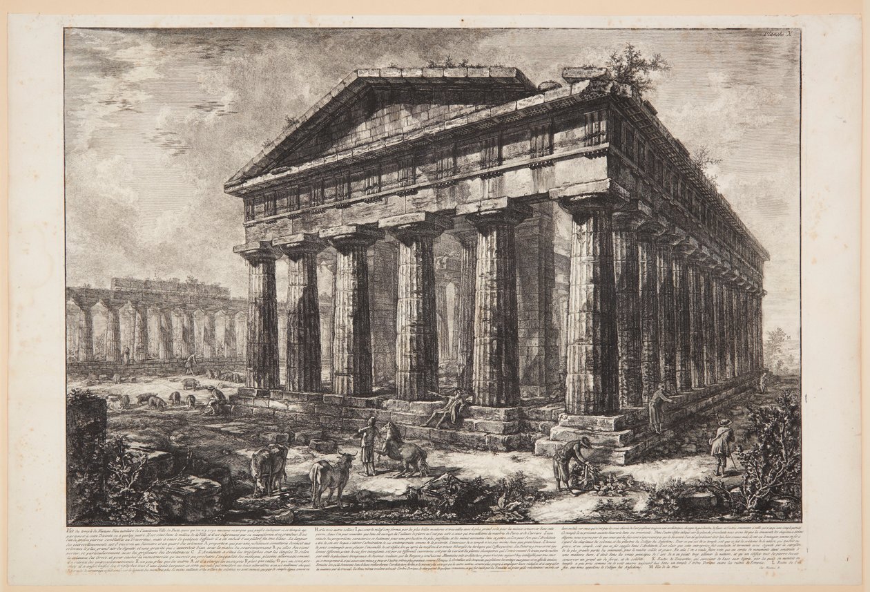 Neptunusz templomának látképe [...] alkotó: Giovanni Battista Piranesi