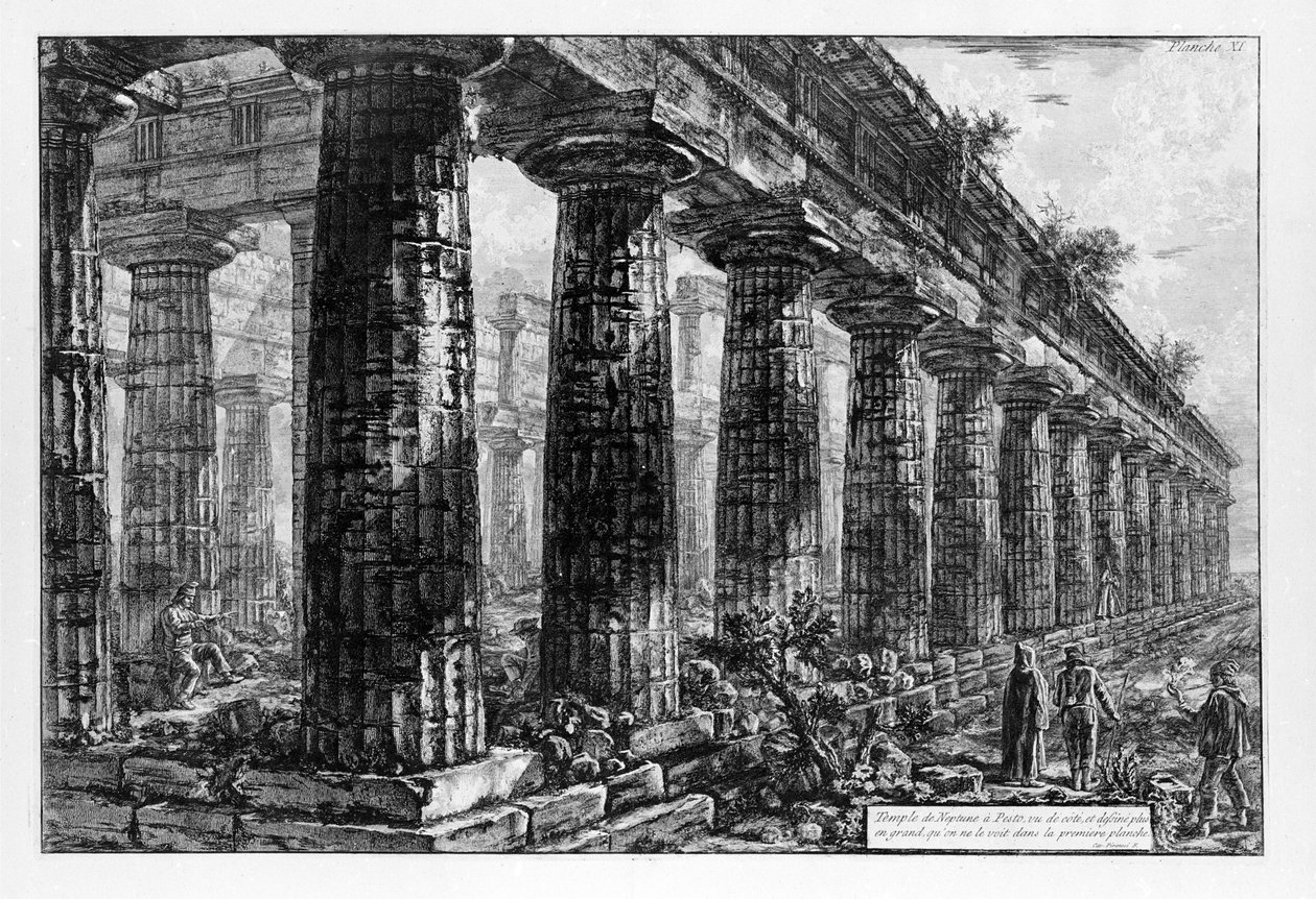 Kilátás a Paestum templomaira (litho) alkotó: Giovanni Battista Piranesi