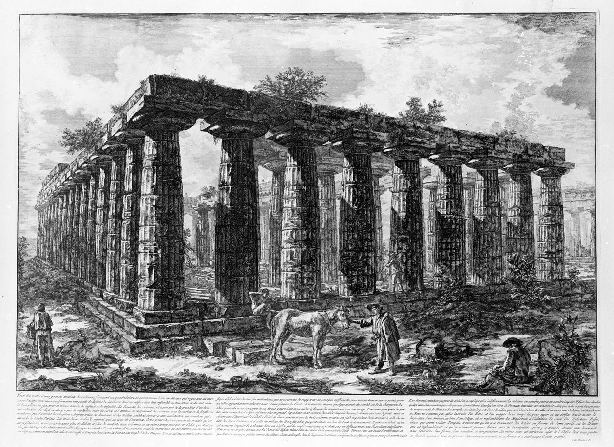 Kilátás a Paestum templomaira (litho) alkotó: Giovanni Battista Piranesi