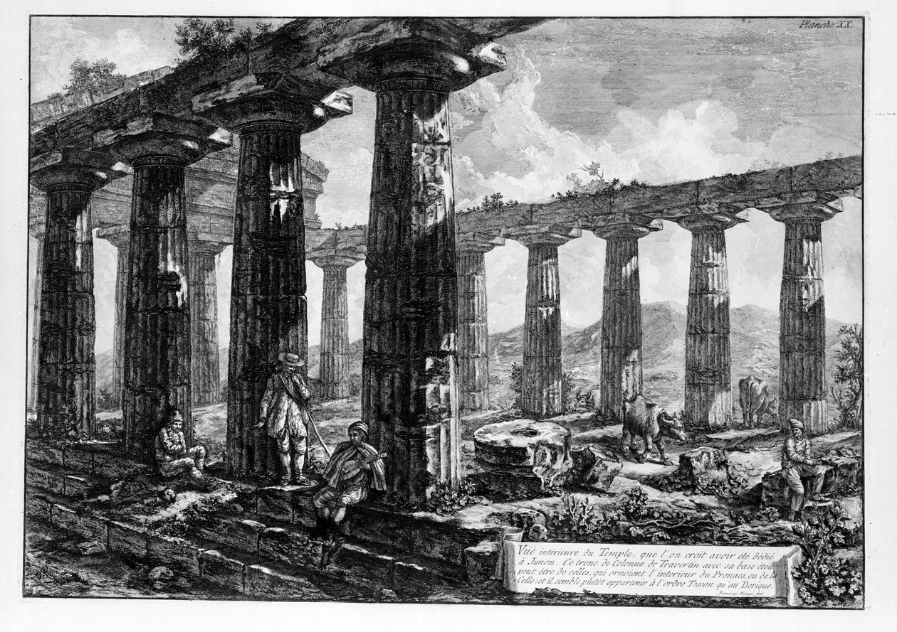 Kilátás a Paestum templomaira (litho) alkotó: Giovanni Battista Piranesi