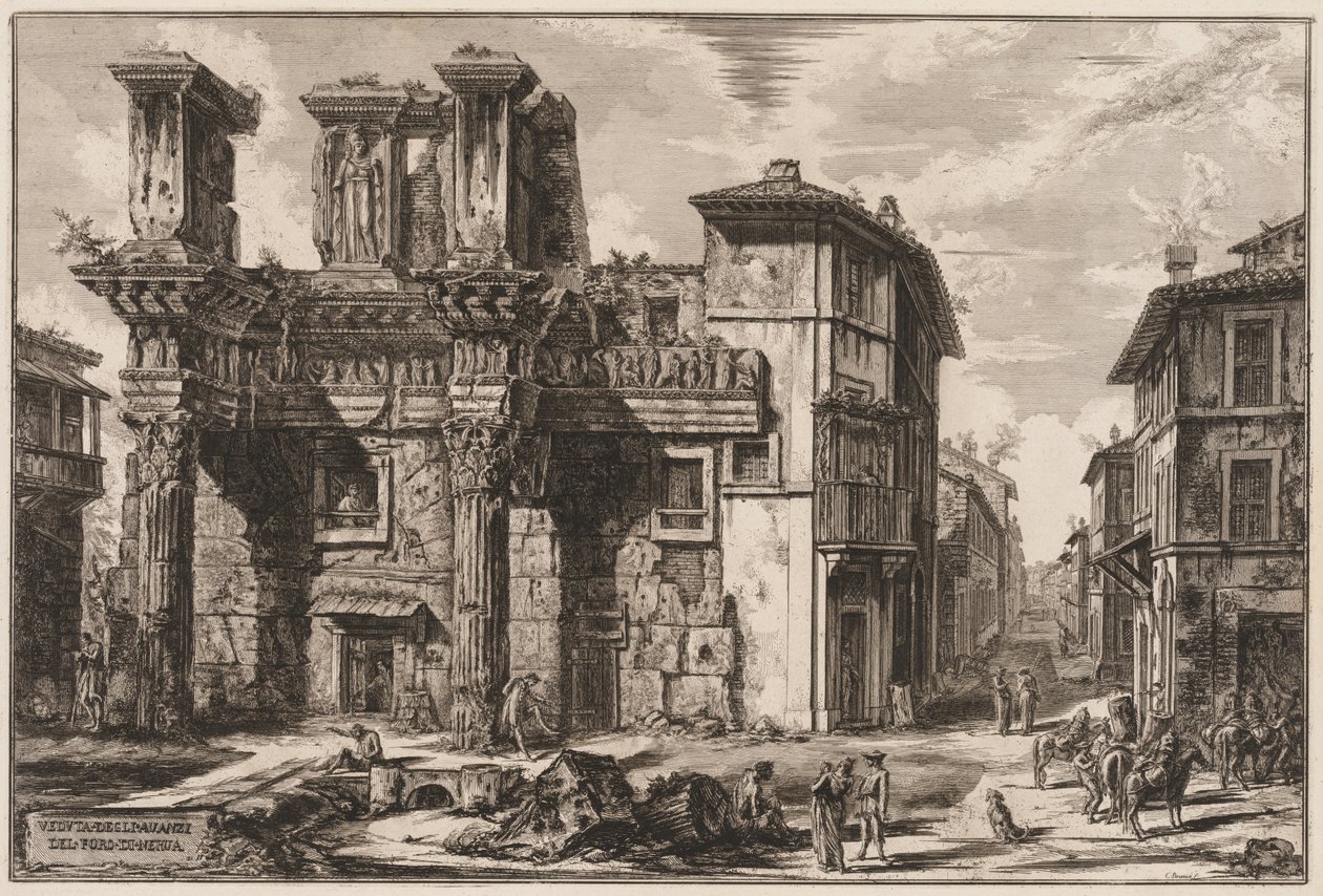 Róma látképe: Nerva fóruma alkotó: Giovanni Battista Piranesi