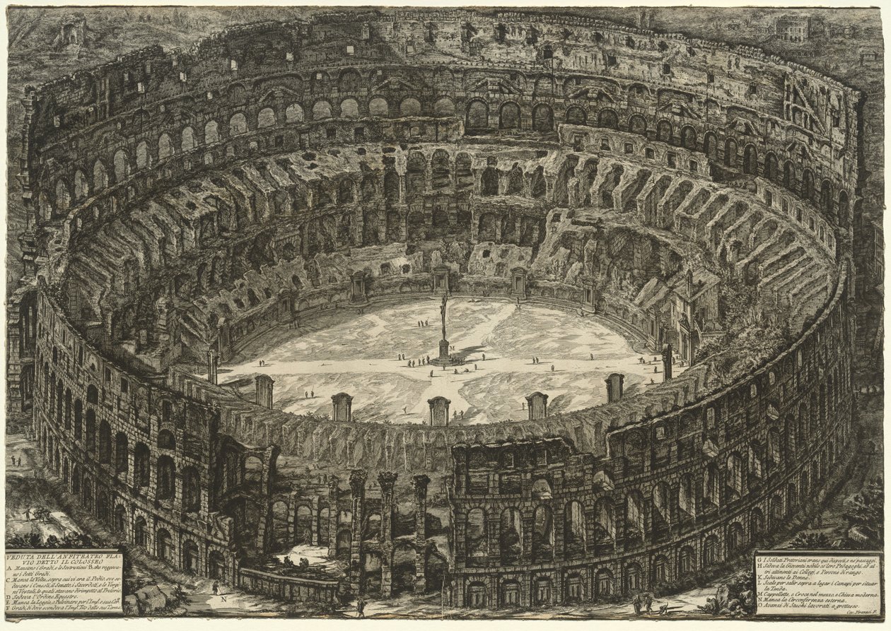 Róma látképe: Colosseum, 1776. alkotó: Giovanni Battista Piranesi