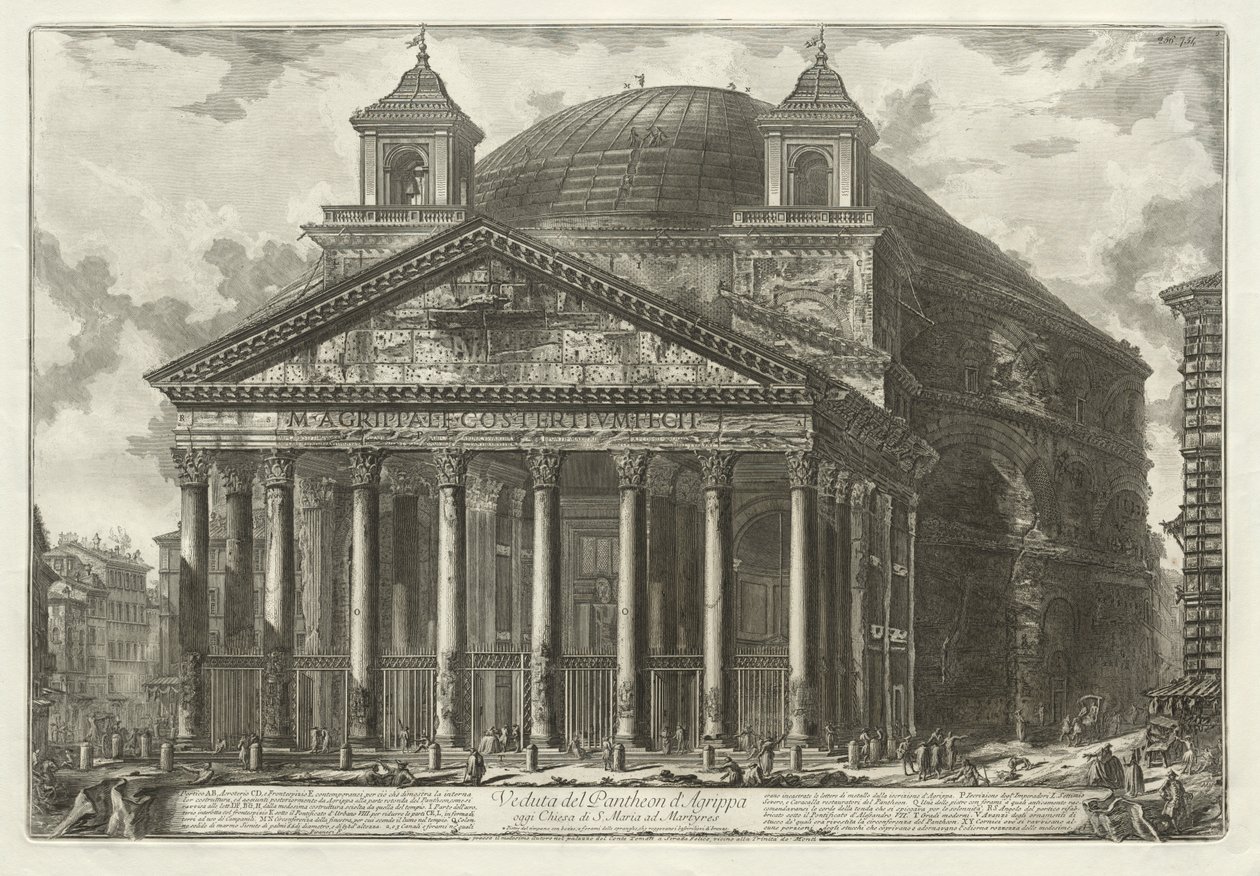 Róma látképe: Pantheon alkotó: Giovanni Battista Piranesi