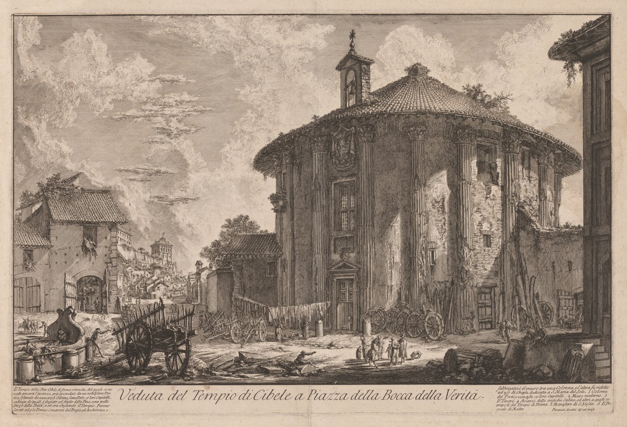 Róma kilátásai: Portunus temploma (?) alkotó: Giovanni Battista Piranesi