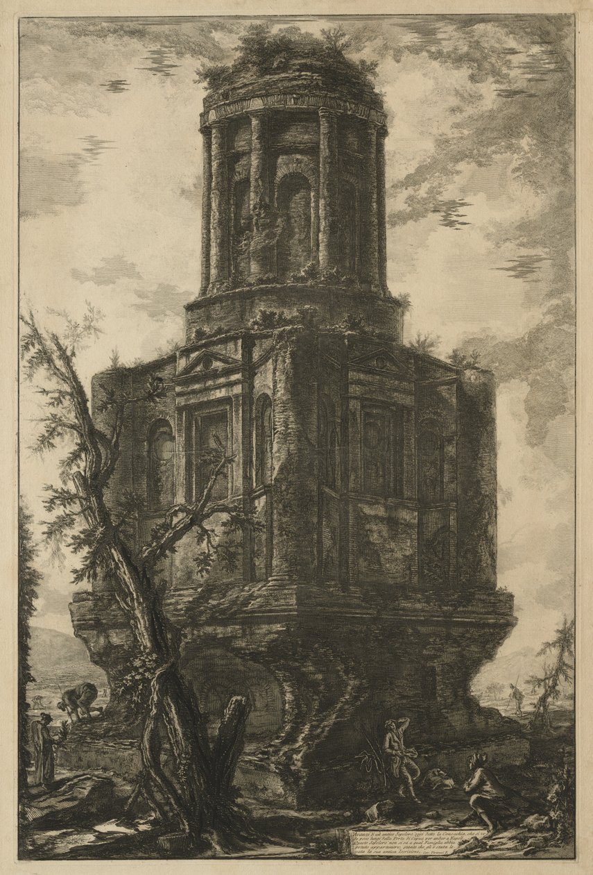 Róma látképe: A sír, La Connocchia, 1776. alkotó: Giovanni Battista Piranesi