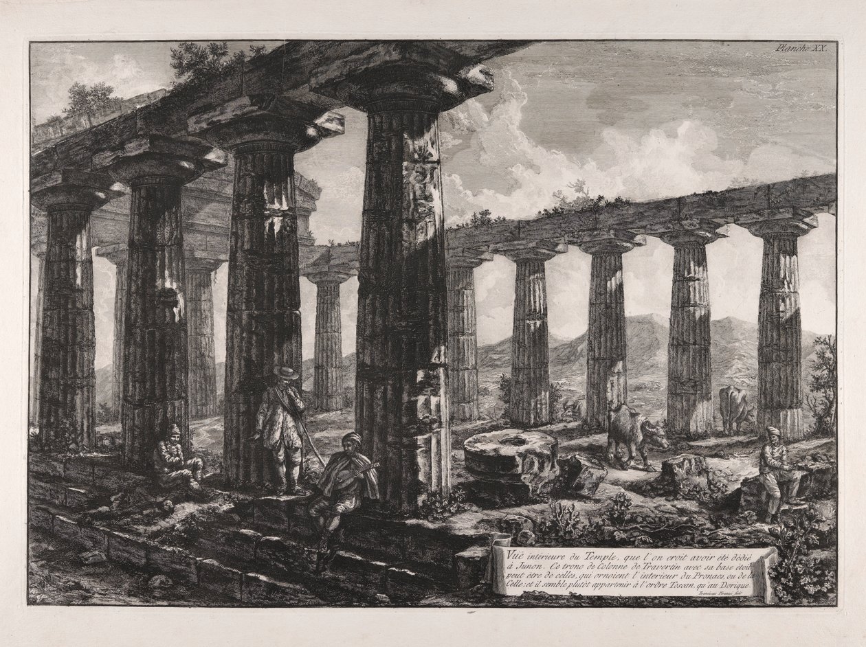 A templom belső képe, hogy a alkotó: Giovanni Battista Piranesi