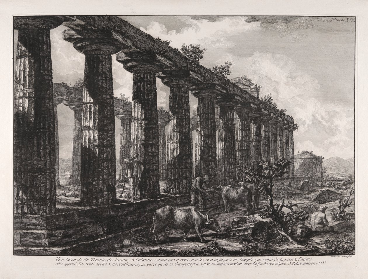 A Juno templom oldalnézete alkotó: Giovanni Battista Piranesi