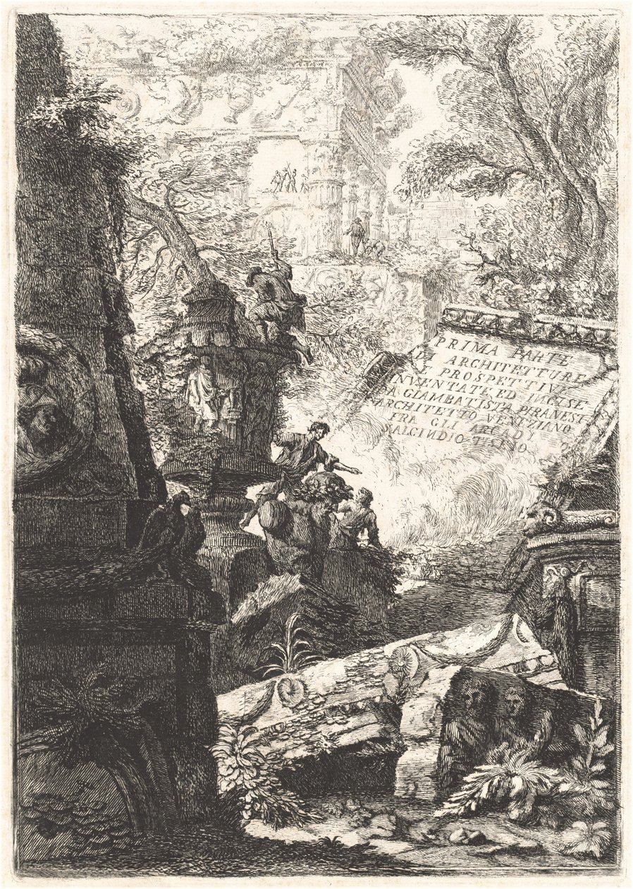 Első rész; Groteszkek; Börtönök; Bármilyen nézet...; Octavian Augustus trófeái alkotó: Giovanni Battista Piranesi and Francesco Piranesi