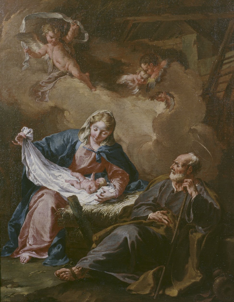 Szent Család 1730-40 körül (olaj, vászon) (lásd még: 101586) alkotó: Giovanni Battista Pittoni