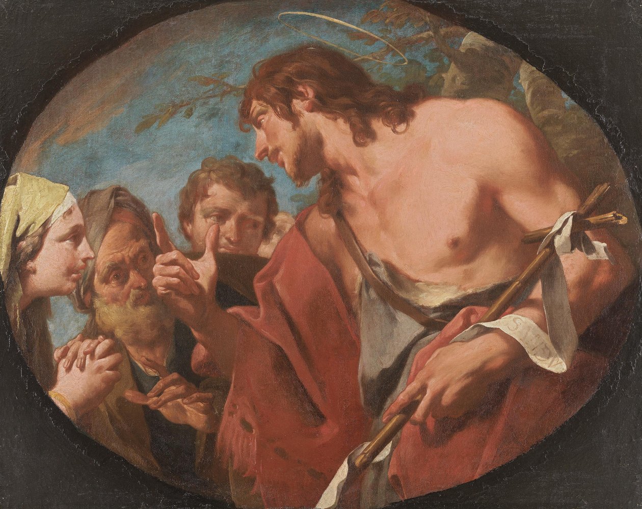Predigt Johannes des Täufers alkotó: Giovanni Battista Pittoni