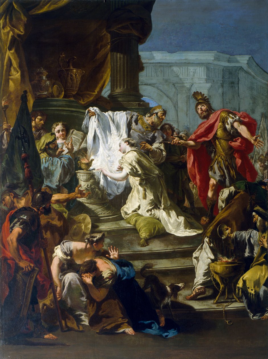 Jefte lányának feláldozása, Giovanni Battista Pittoni ifjabb alkotó: Giovanni Battista Pittoni