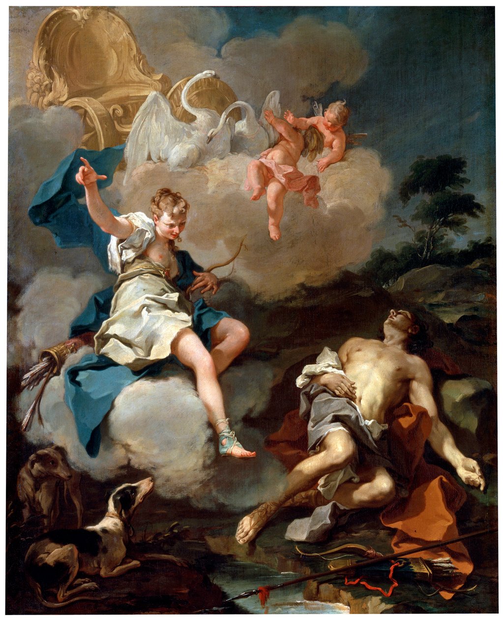 „Diana és Endymion”, 1723 alkotó: Giovanni Battista Pittoni the Younger