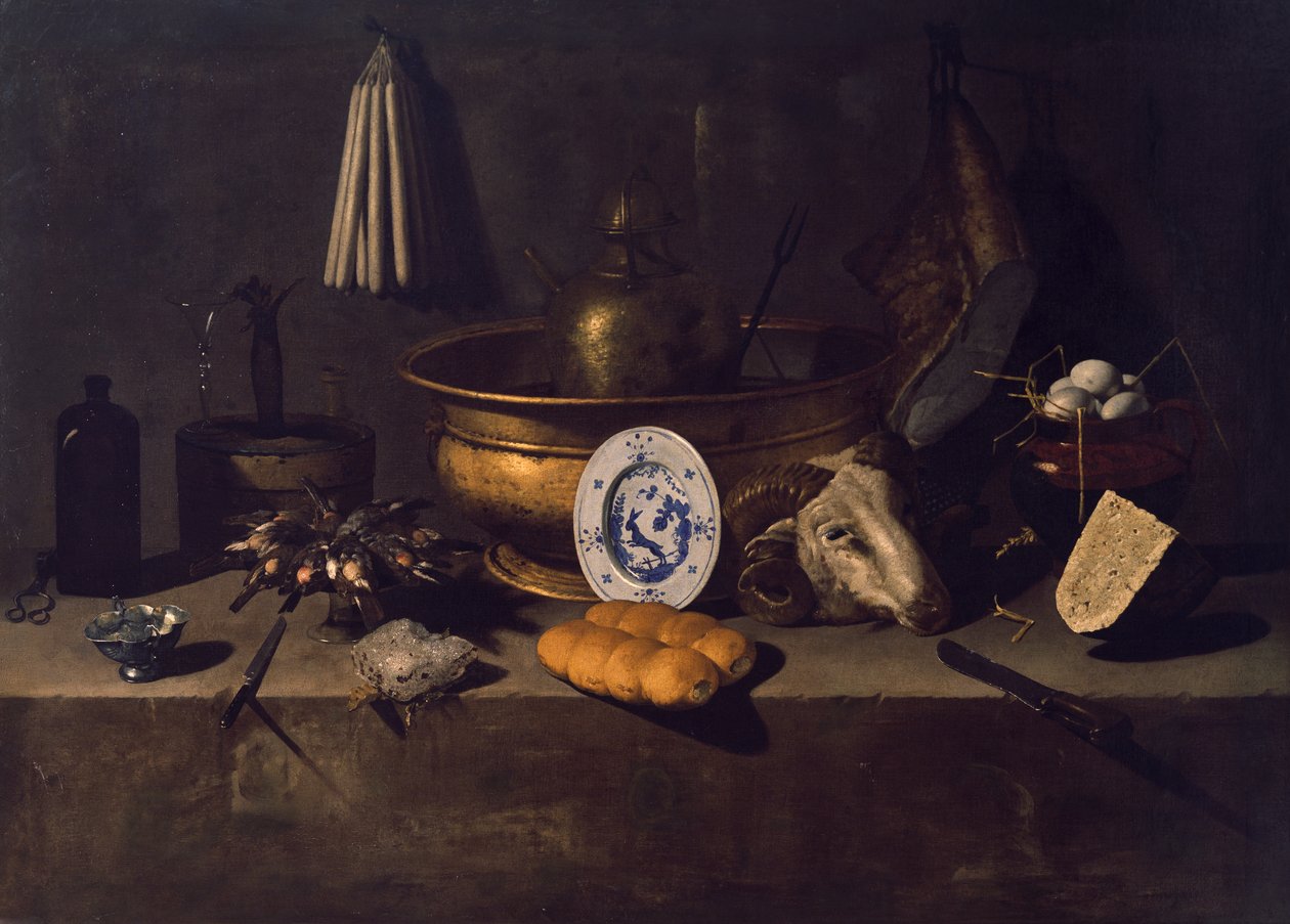 Belső konyha (olaj, vászon) alkotó: Giovanni Battista Recco