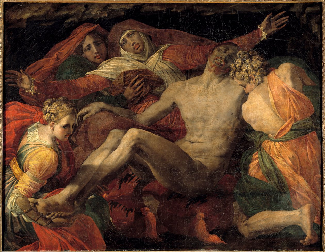 Pieta festmény, Giambattista di Jacopo Rossi dit Rosso Fiorentino (1494-1540) 1530-1535 V 1,27x1,63 m alkotó: Giovanni Battista Rosso Fiorentino