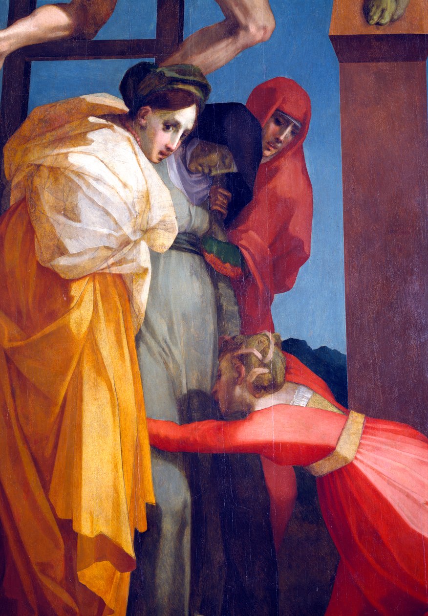 A keresztről való leszállás, a nők részlete, 1521-es táblarészlet a 85135-ből alkotó: Giovanni Battista Rosso Fiorentino
