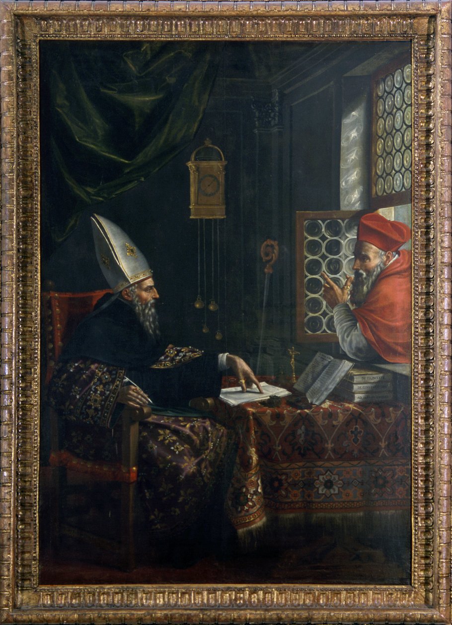 Szent Jeromos megjelenik Szent Ágostonnak alkotó: Giovanni Battista Tassinari