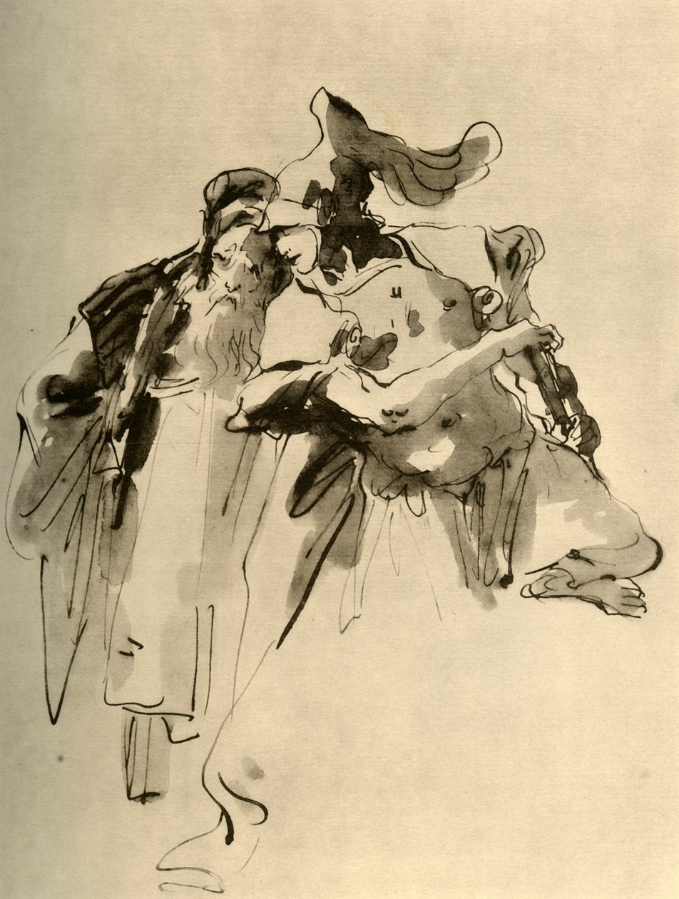 Egy katona és egy öreg, 18. század közepe, 1928 alkotó: Giovanni Battista Tiepolo