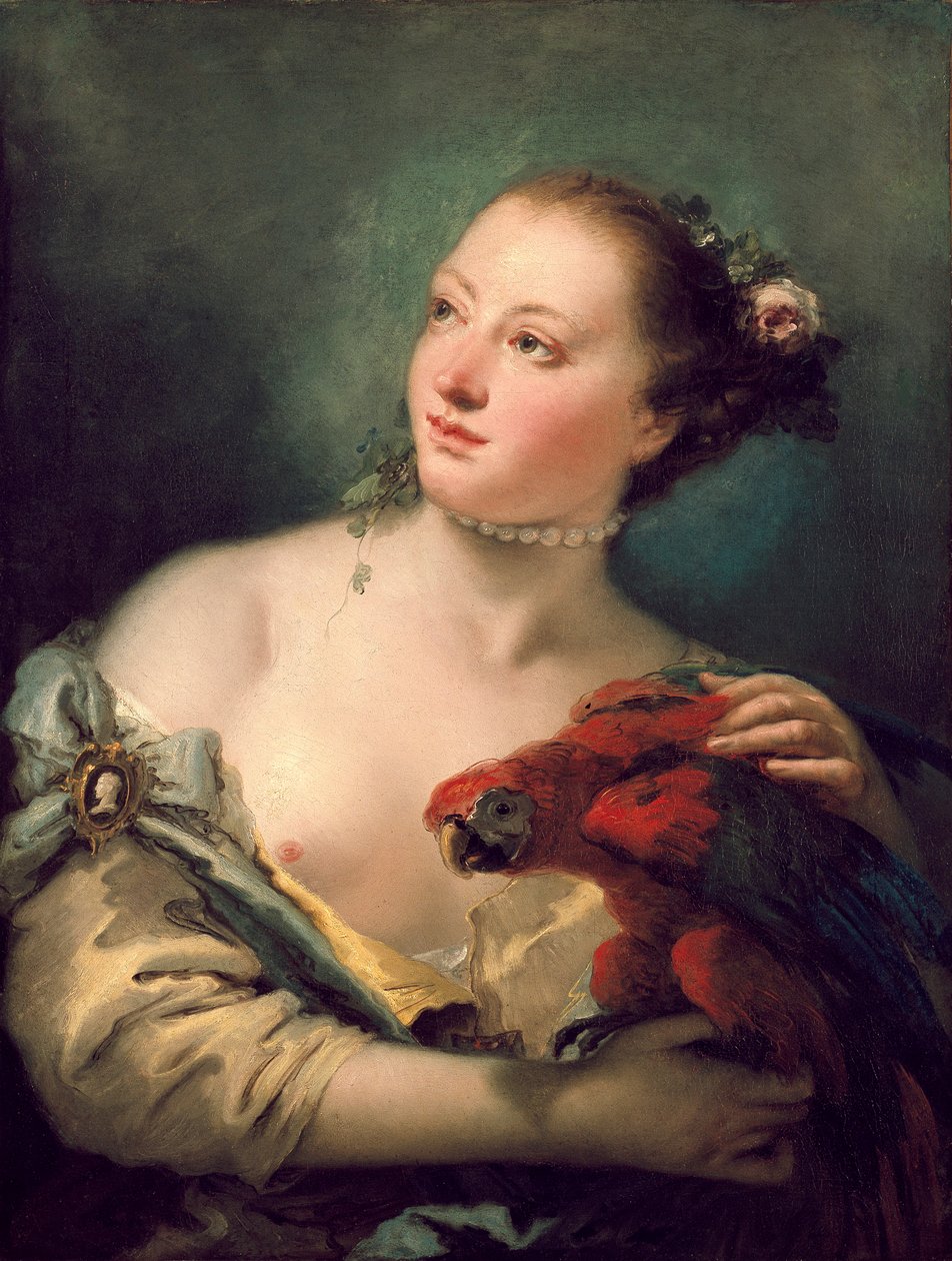 Egy fiatal nő arával, 1760 végén alkotó: Giovanni Battista Tiepolo