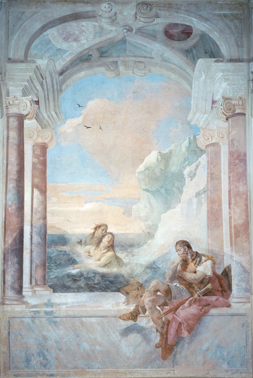 Akhilleusz, akit anyja, Thetis vigasztalt Homérosz „Iliásza” című művéből, 1757 alkotó: Giovanni Battista Tiepolo
