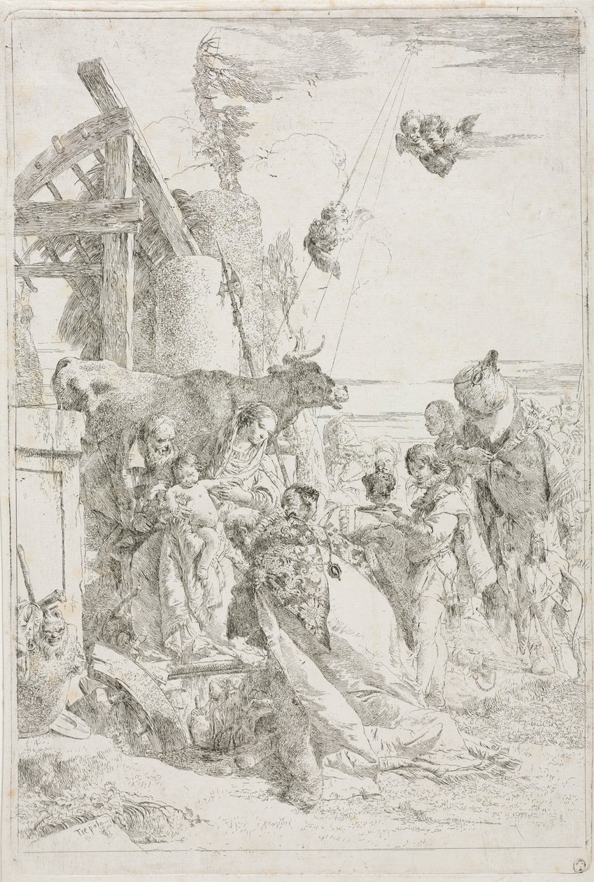 A mágusok imádása, kb. 1740. alkotó: Giovanni Battista Tiepolo