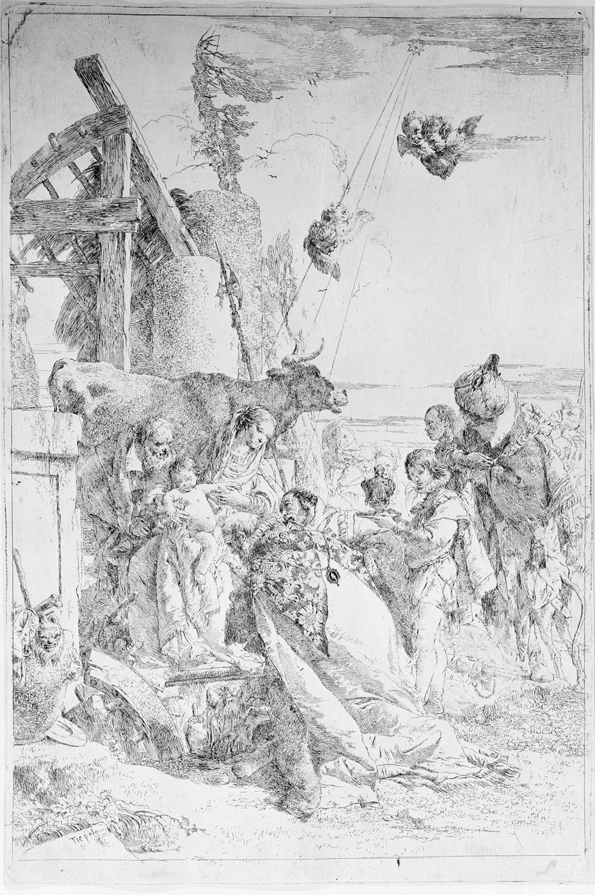 A mágusok imádása, kb. 1753 . alkotó: Giovanni Battista Tiepolo