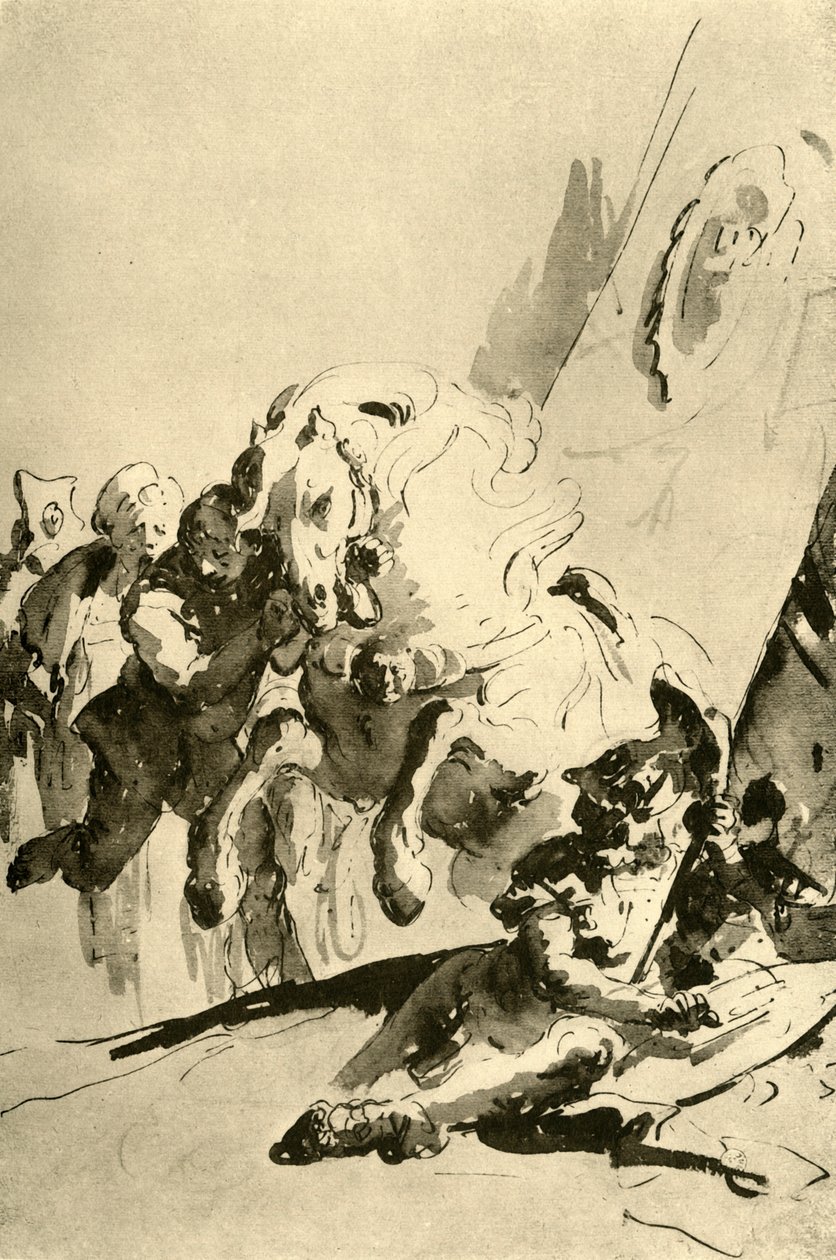 Sándor és Bukefalosz, 18. század közepe, 1928 alkotó: Giovanni Battista Tiepolo