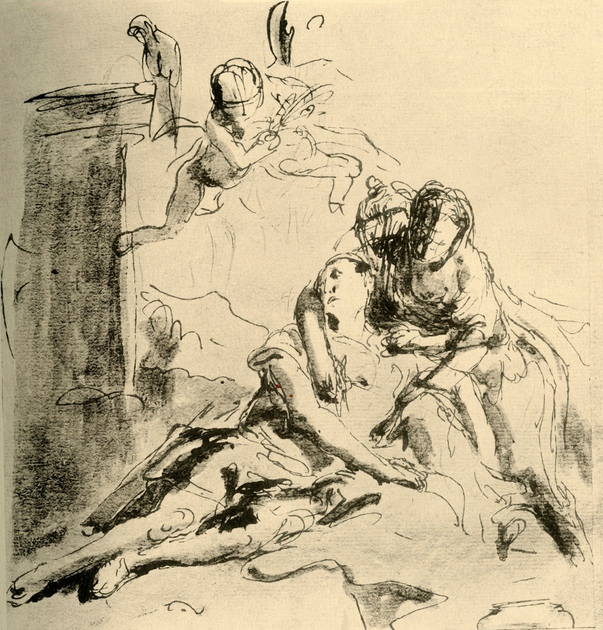 Angelica ápolja Medor sebeit, 1757, 1928 alkotó: Giovanni Battista Tiepolo