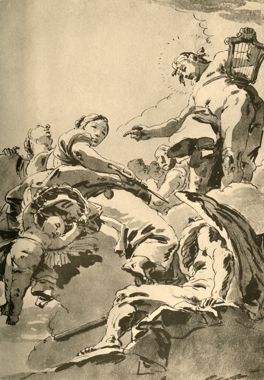 Apollo, the Muses and Chronos, c1730, 1928 alkotó: Giovanni Battista Tiepolo
