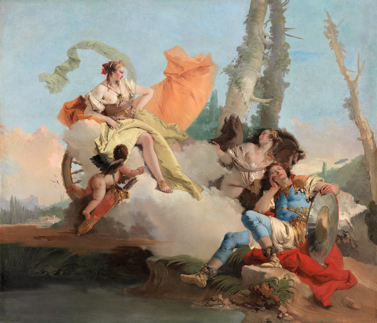 Armida találkozik az alvó Rinaldóval, 174245. alkotó: Giovanni Battista Tiepolo