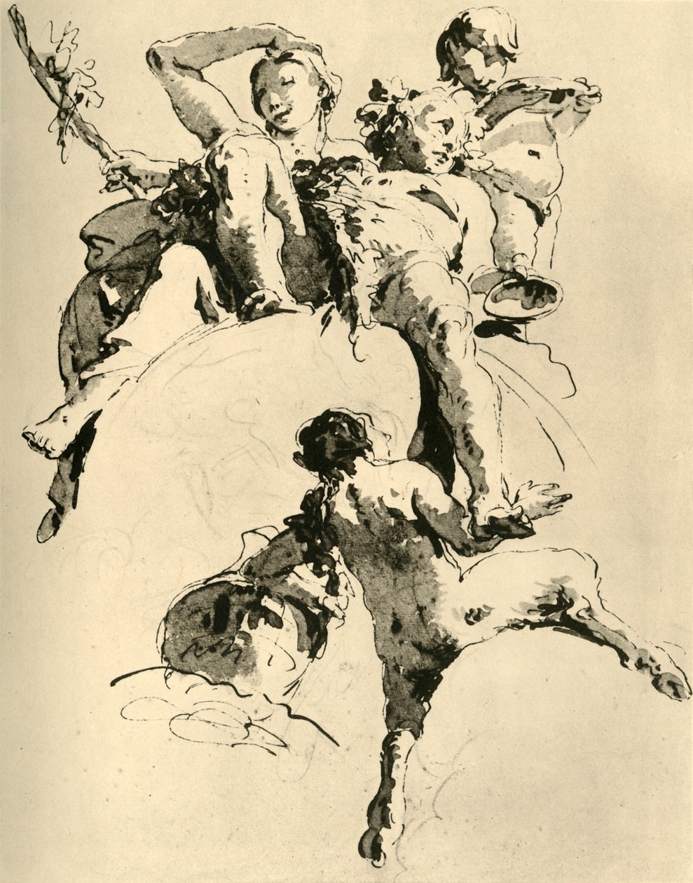 Bacchus és Ariadne, 1740, 1928 alkotó: Giovanni Battista Tiepolo