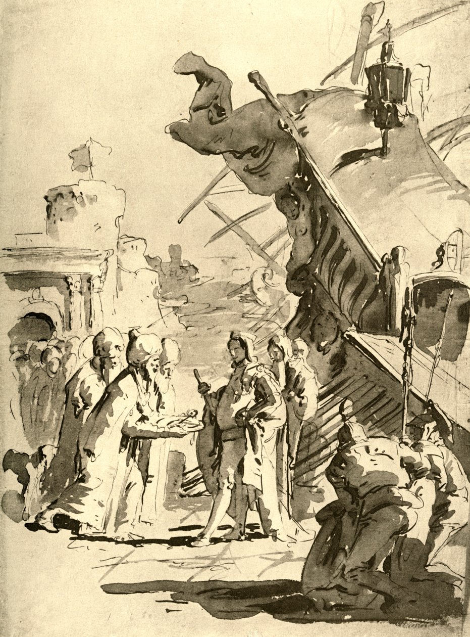 Egy város kapitulációja, 18. század közepe, 1928 alkotó: Giovanni Battista Tiepolo