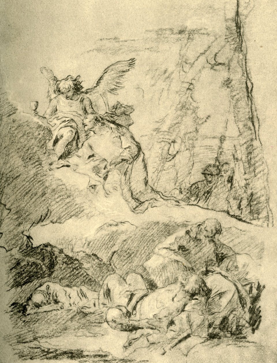 Krisztus az Olajfák hegyén, 18. század közepe, 1928 alkotó: Giovanni Battista Tiepolo