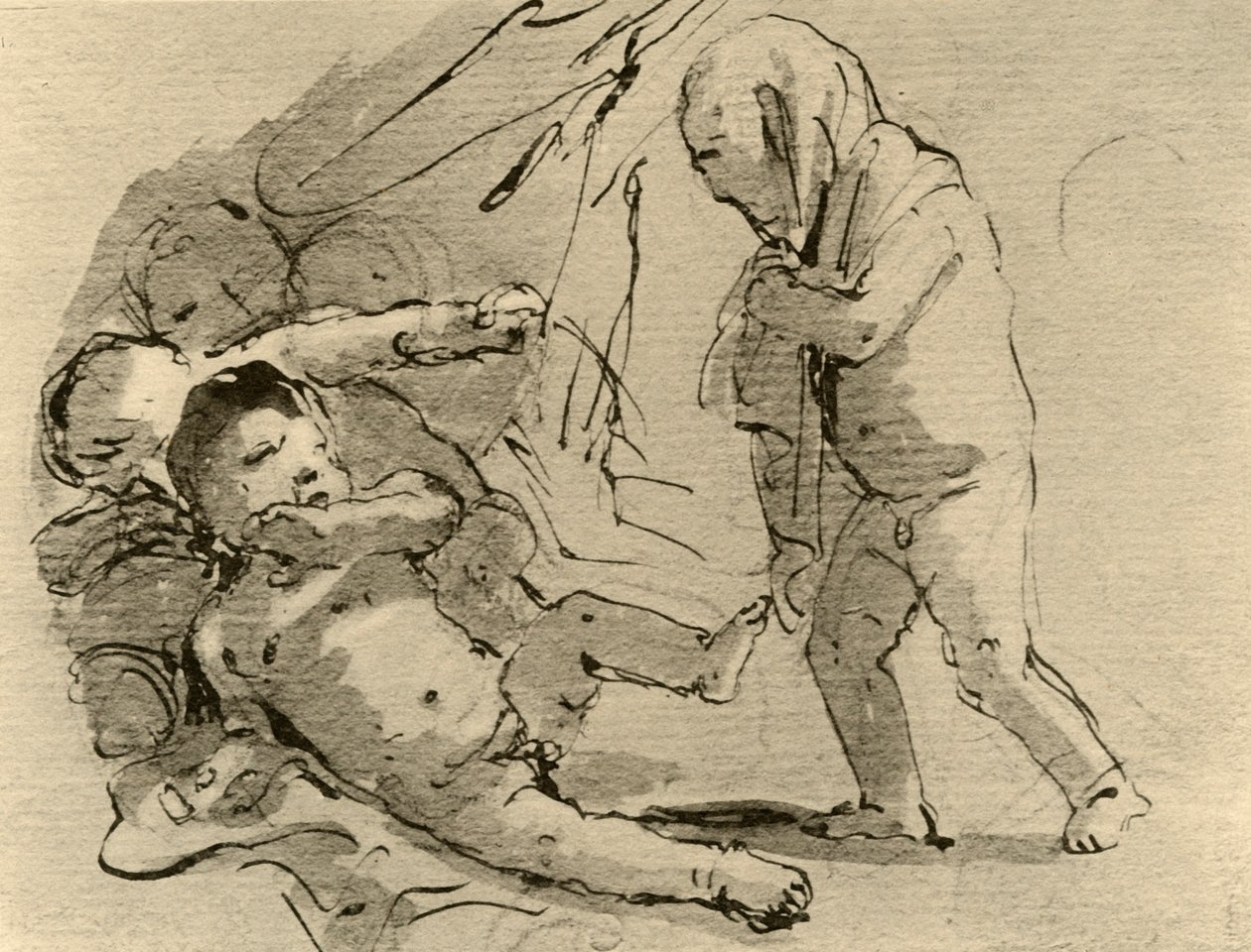 Ámor ijesztget más gyerekeket, c1757, 1928 alkotó: Giovanni Battista Tiepolo
