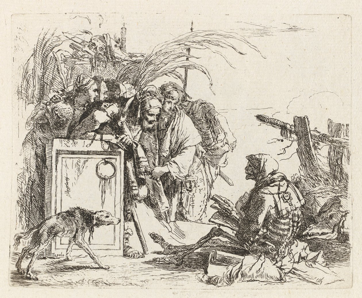 Death Giving Audience, Vari capricci (Különféle Capriccios) alkotó: Giovanni Battista Tiepolo