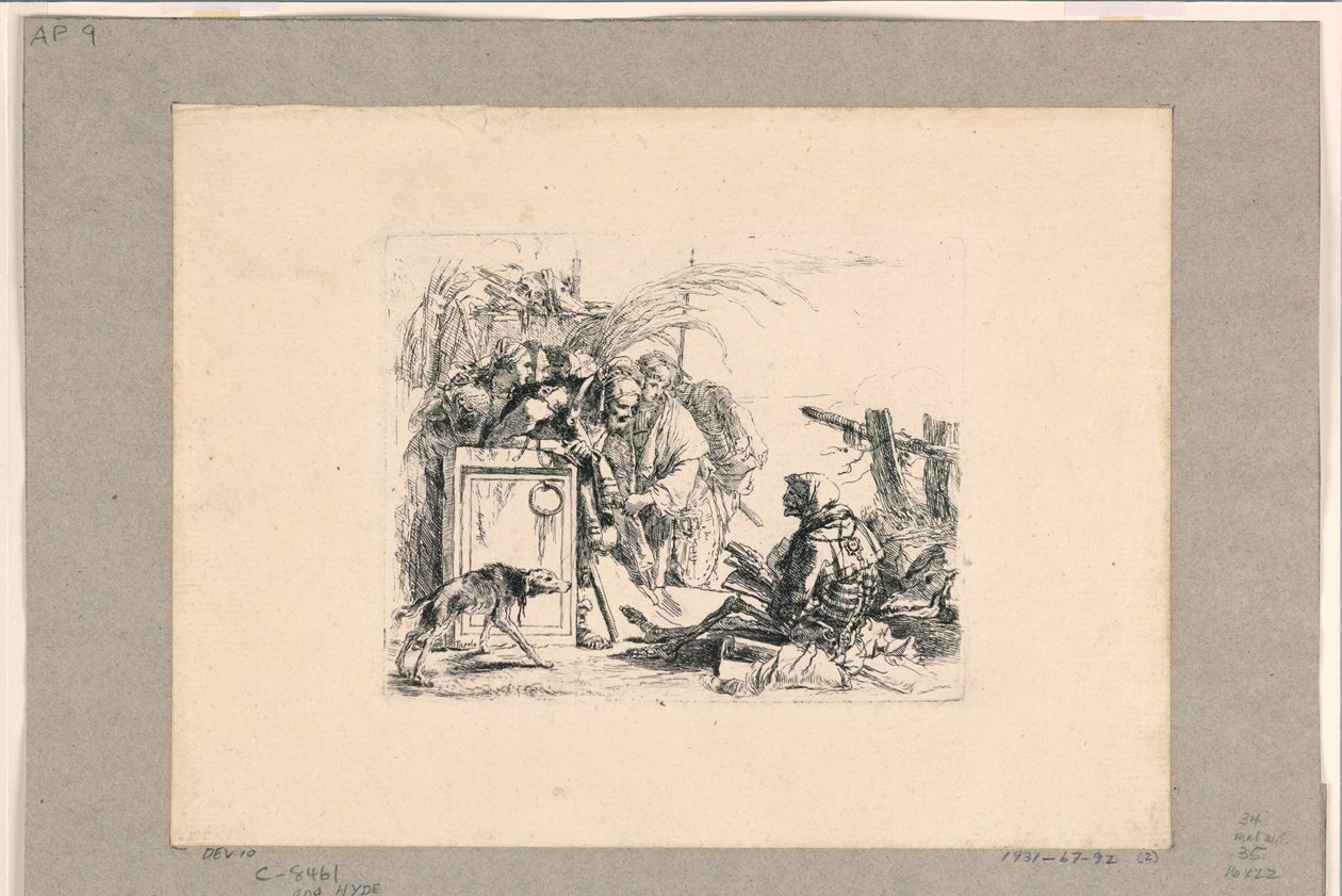 Haláladó közönség, a Vari Capriccitől alkotó: Giovanni Battista Tiepolo