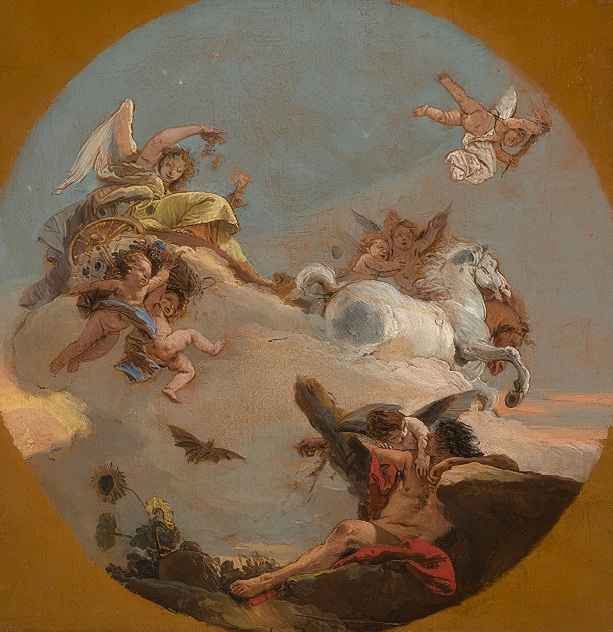 Az aurora szekere. 1734 körül alkotó: Giovanni Battista Tiepolo