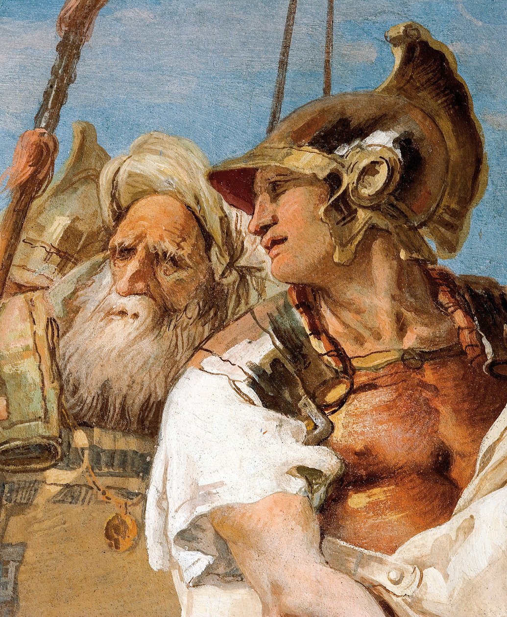 Részlet Aeneasról, az Aeneis bemutatja Ámort, Ascaniusnak álcázva Didóig, az Aeneis szobájából a Palazzinában, 1757 alkotó: Giovanni Battista Tiepolo