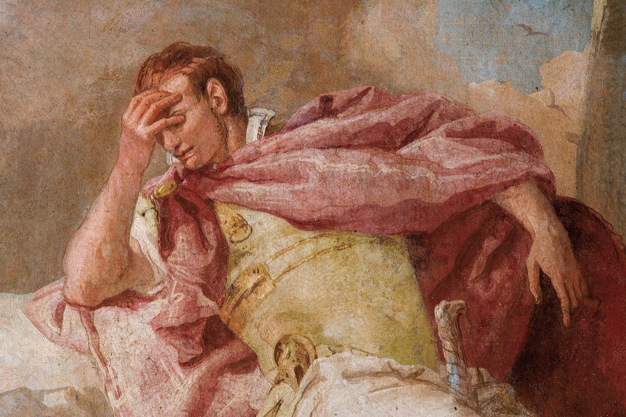 Detail of Aeneid, from Mercury Exhorting Aeneas to Leave Carthage, from the Room of the Aeneid in the Palazzina, 1757  alkotó: Giovanni Battista Tiepolo