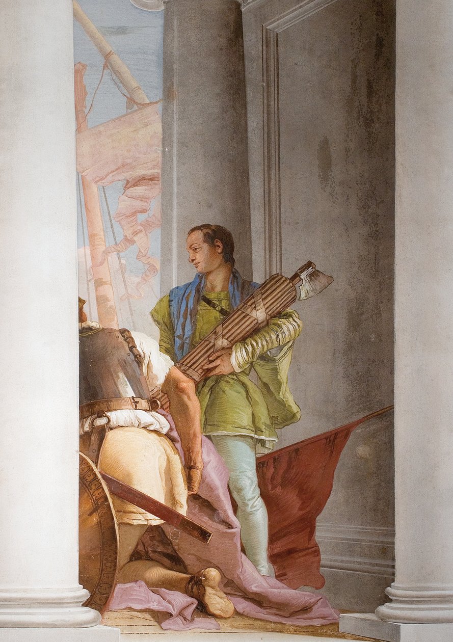 Részlet a görög flotta Aulisban, a Palazzina bejárati csarnokából, 1757 alkotó: Giovanni Battista Tiepolo