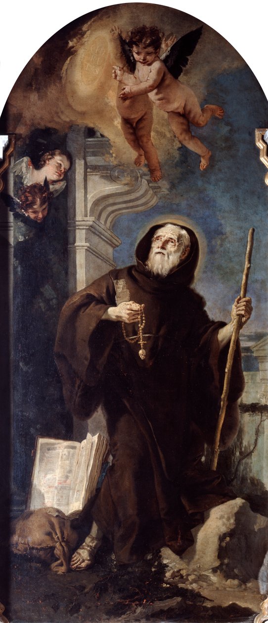 Paulai Szent Ferenc extázisa, 18. század alkotó: Giovanni Battista Tiepolo